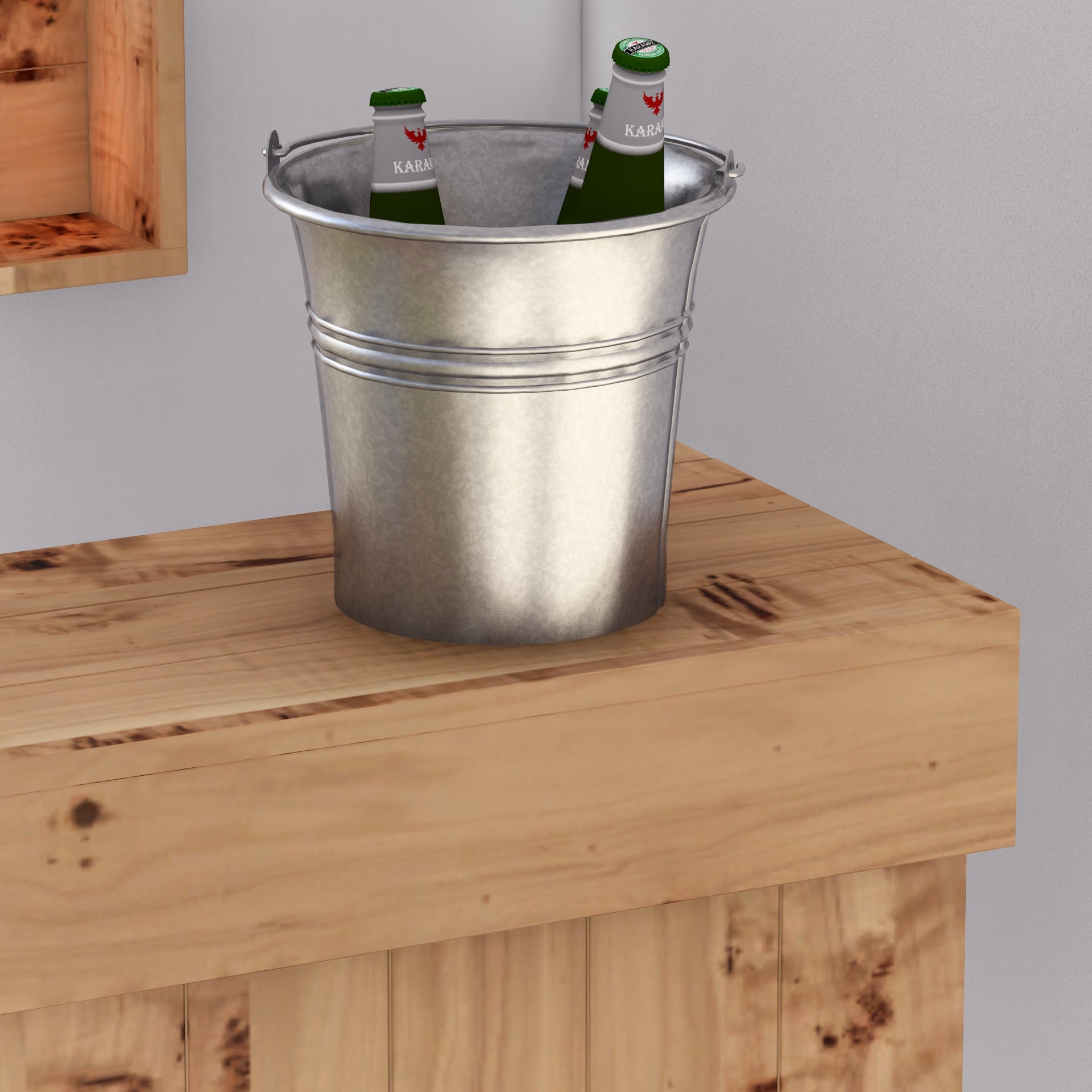 Rustic Wooden Martini Bar