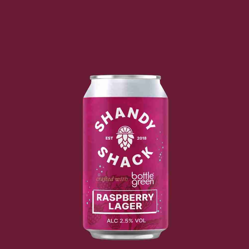 Shandy Shack Raspberry Lager Shandy | 2.5% ABV | Crafted with Bottle Green