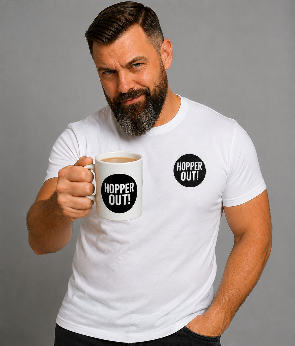 Hopper Out Mug – Funny Beer Mug UK | Clean Design Coffee Cup
