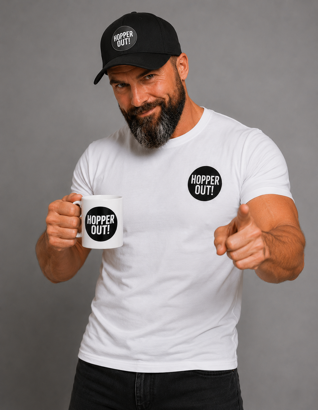Hopper Out! Baseball Cap - Funny Beer Lover Hat UK Adjustable Dad Cap
