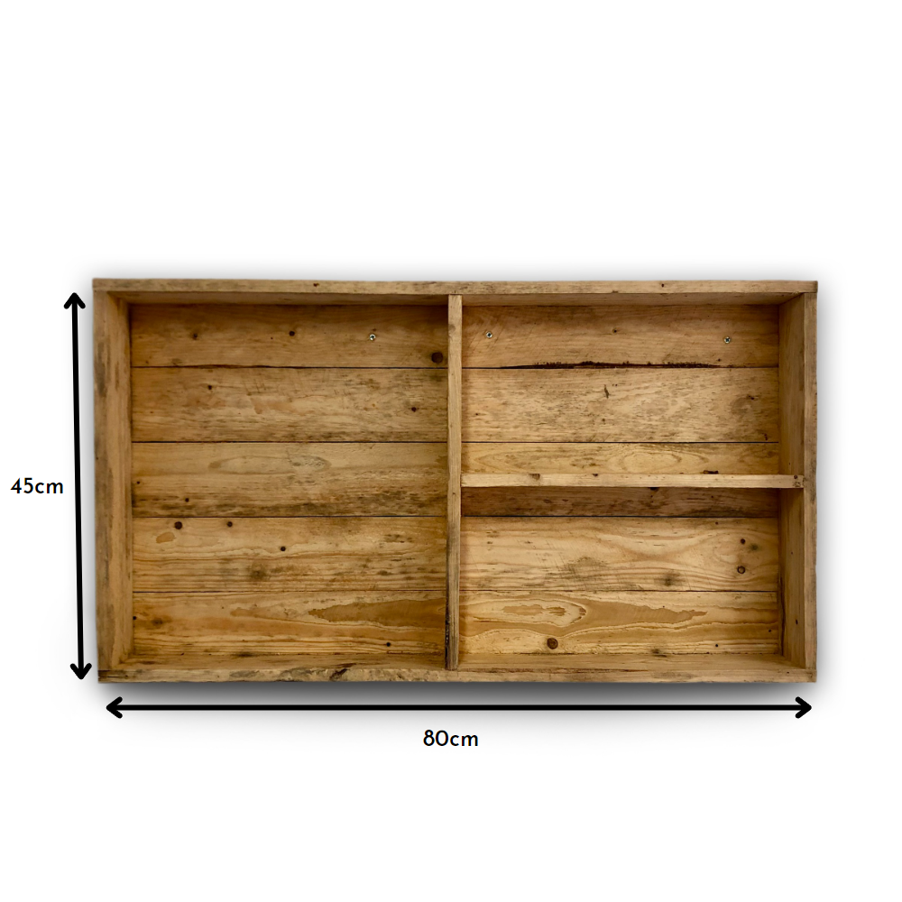 Rustic Wooden Bar Wall Mounted Shelving Unit