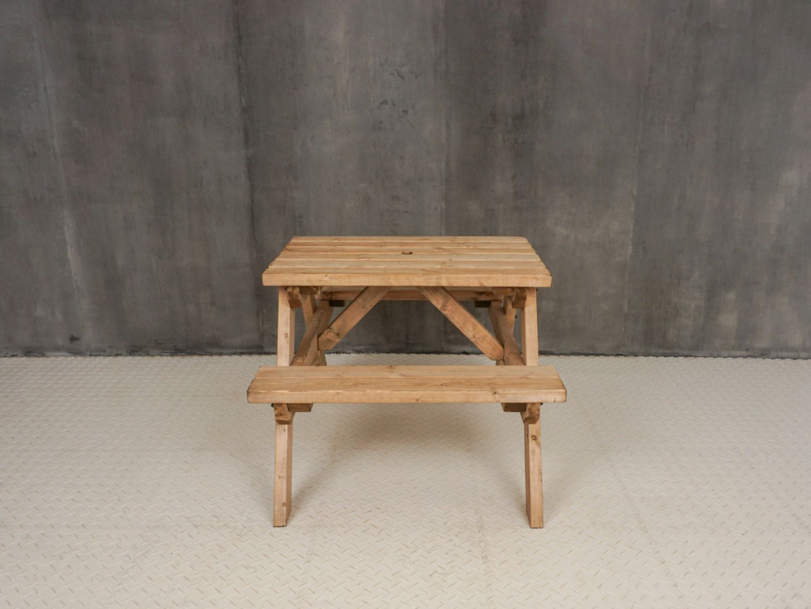 Classic Pub Style Picnic Bench and Table - Rustic Finish