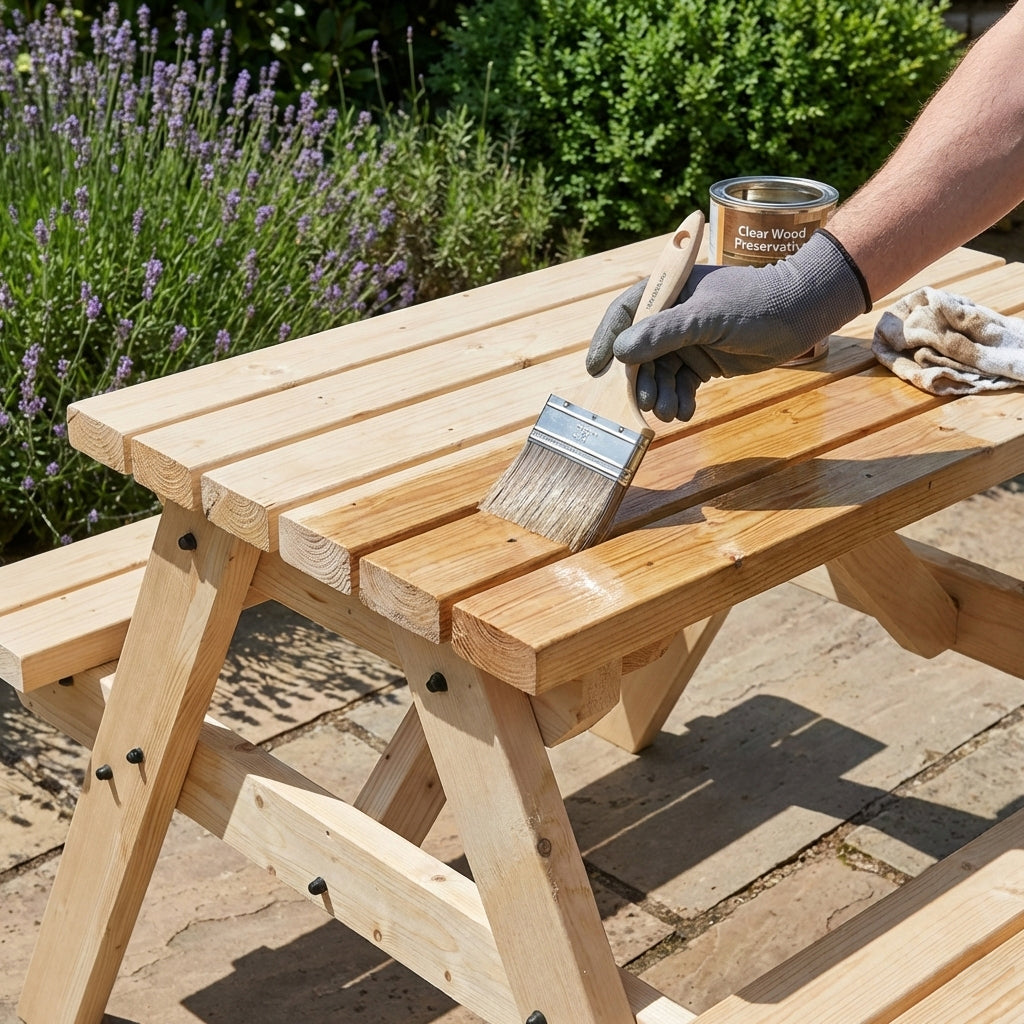 Classic Pub Style Picnic Bench and Table