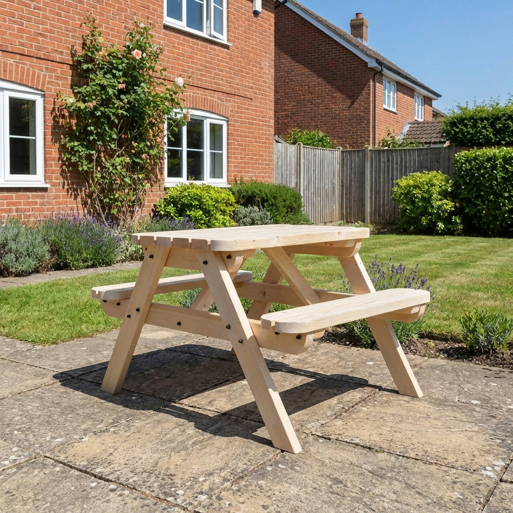 Classic Rounded Pub Style Picnic Bench and Table