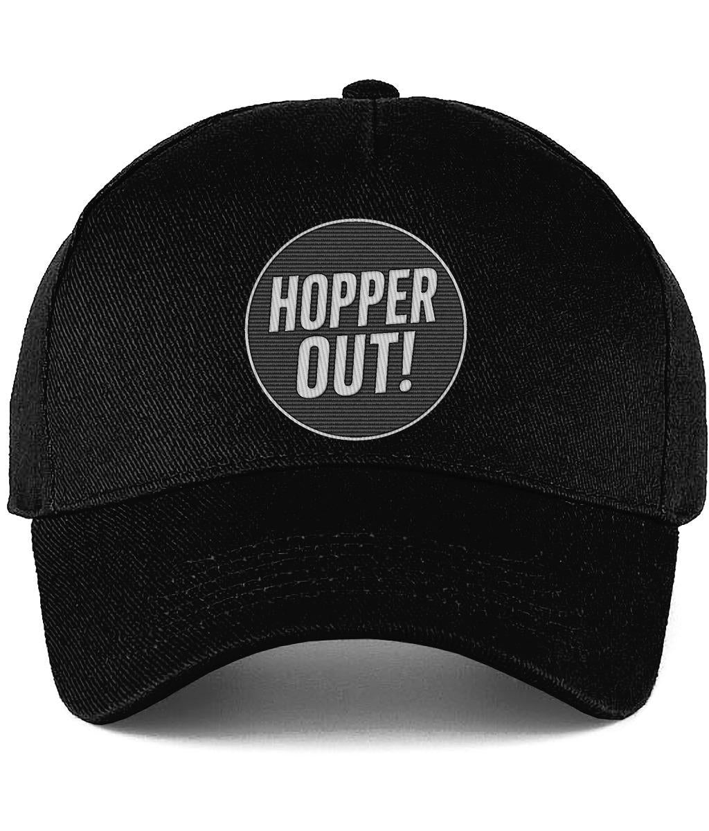 Hopper Out! Baseball Cap – Funny Beer Lover Hat UK Adjustable Dad Cap