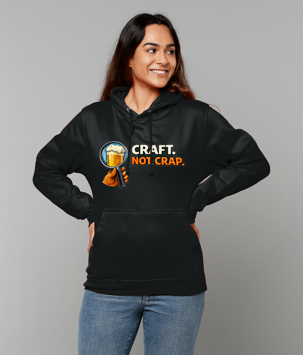 Craft Not Crap Hoodie - Premium Beer Lover Hoodie UK (Unisex)