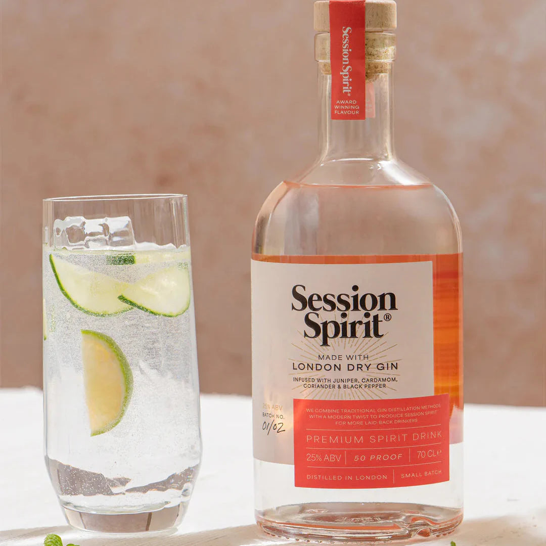Session Spirit London Dry Gin | Mid‑Strength Botanical Spirit |  25% ABV
