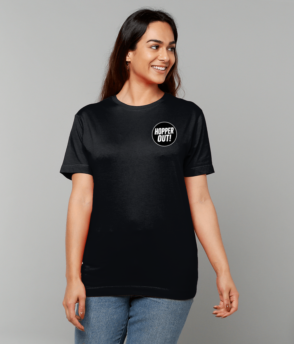 Hopper Out! T-Shirt - Funny Beer Lover T-Shirt UK Unisex Cotton T-Shirt