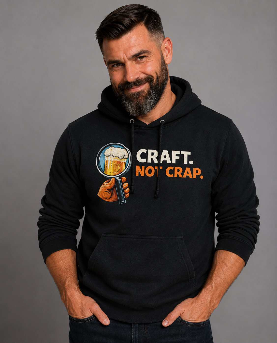 Craft Not Crap Hoodie - Premium Beer Lover Hoodie UK (Unisex)