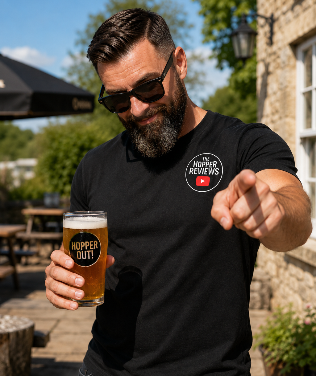 The Hopper Reviews Official T-Shirt, Black or White, Premium Beer Lover Tee