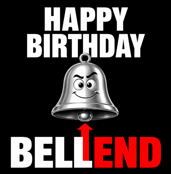 Happy Birthday Bellend! Funny Rude Birthday Card
