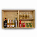 Rustic Wooden Bar Wall Mounted Shelving Unit