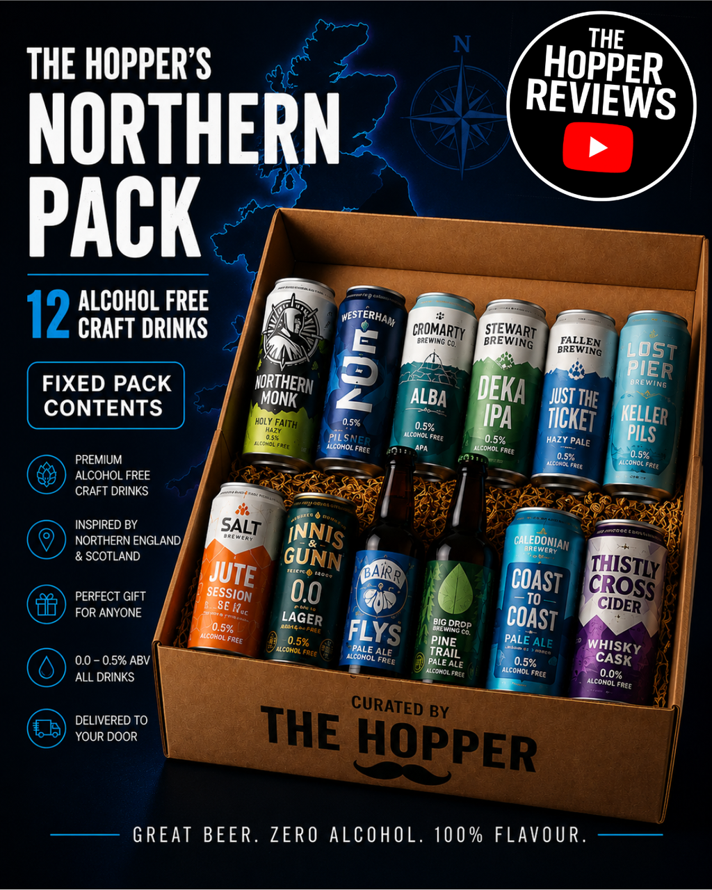 The Hopper's Northern Pack, 12 Craft Drinks