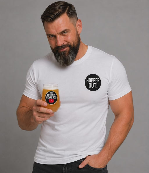 Hopper Out! T-Shirt - Funny Beer Lover T-Shirt UK Unisex Cotton T-Shirt