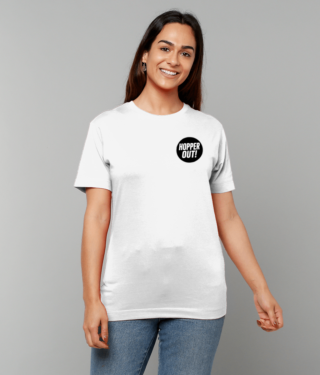 Hopper Out! T-Shirt - Funny Beer Lover T-Shirt UK Unisex Cotton T-Shirt