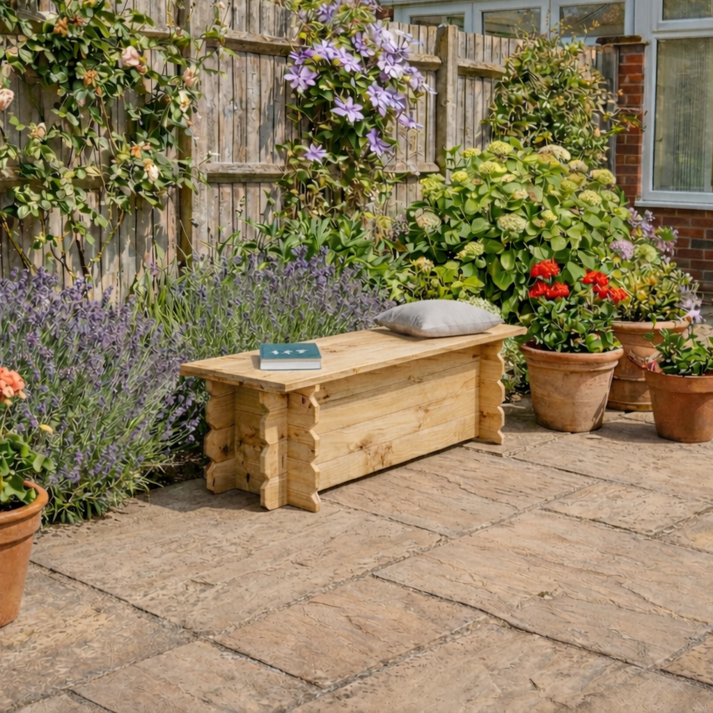 4ft Wooden Bench – Hopper Shopper